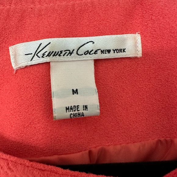 Kenneth Cole New York orange zip up asymmetrical jacket Sz M stylish casual #162 - Picture 2 of 6